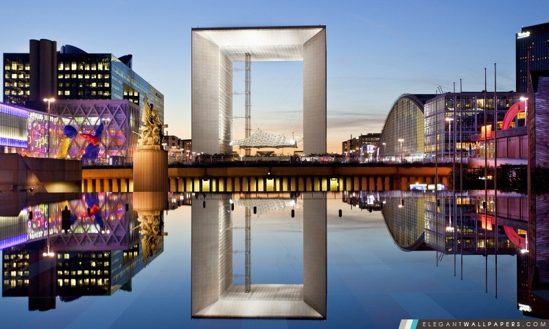 La Grande Arche de La Défense, Paris, France, Arrière-plans HD à télécharger