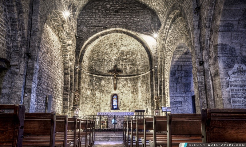 Le Castellet Église médiévale, Arrière-plans HD à télécharger