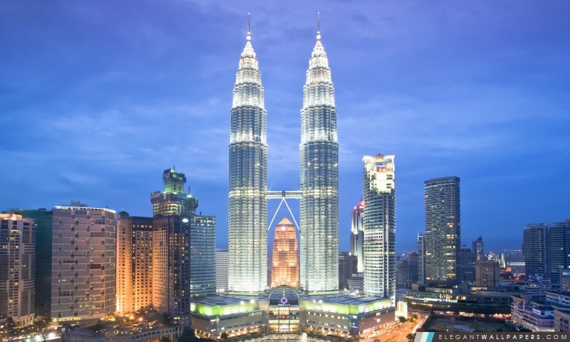Petronas Towers, Kuala Lumpur, Malaisie, Arrière-plans HD à télécharger