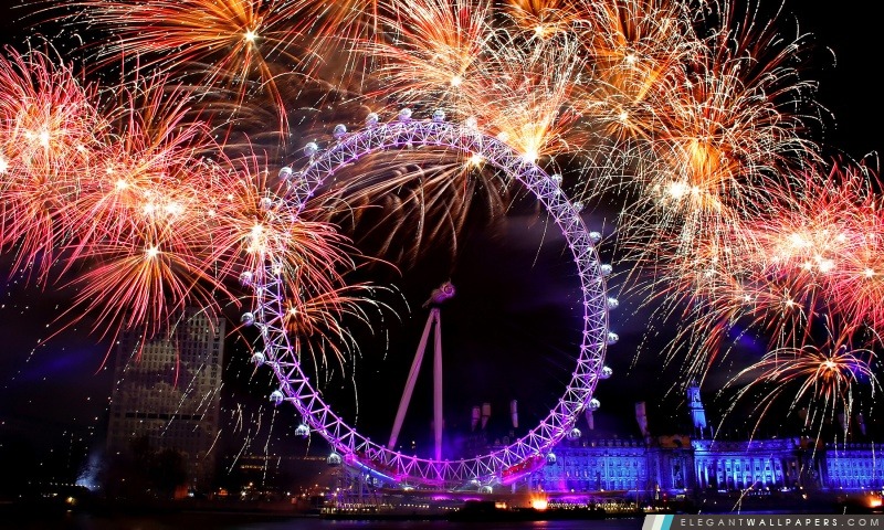 Nouvel An à Londres, Arrière-plans HD à télécharger