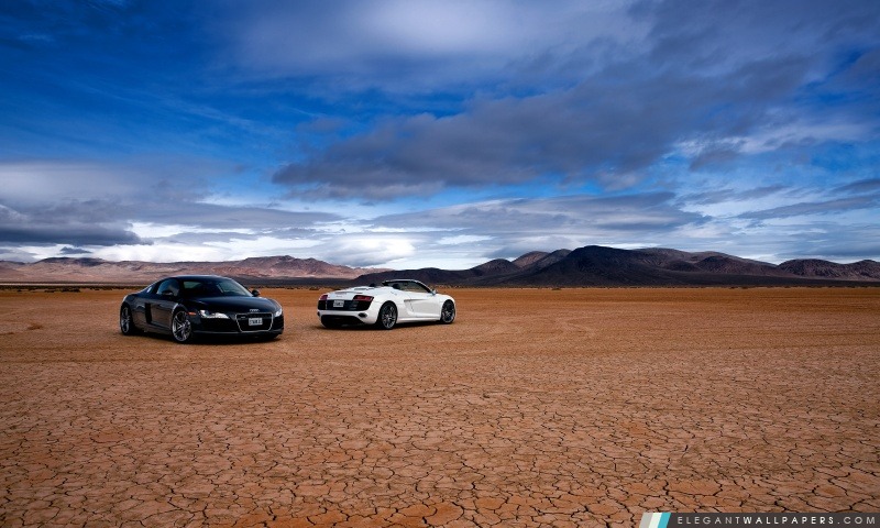 Audi R8 dans le désert, Arrière-plans HD à télécharger