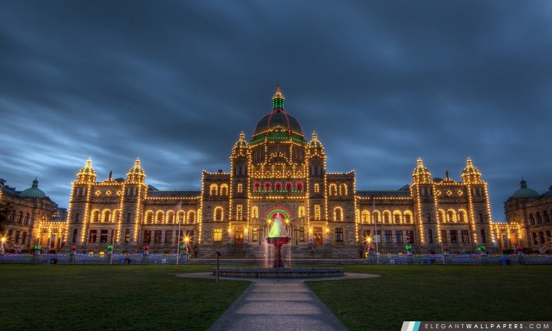 Colombie-Britannique édifices du Parlement de Noël, Arrière-plans HD à télécharger
