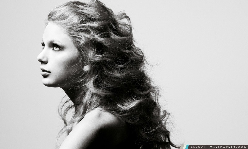 Taylor Swift en noir et blanc, Arrière-plans HD à télécharger