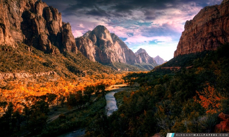 Spectaculaire rivière de montagne, Arrière-plans HD à télécharger