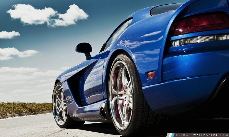 Dodge Viper Bleu, Arrière-plans HD à télécharger
