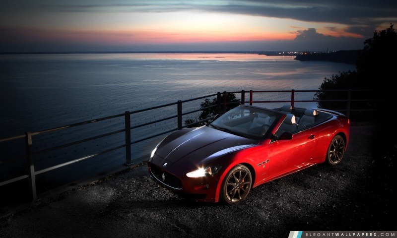 Rouge Maserati Gancabrio, Arrière-plans HD à télécharger