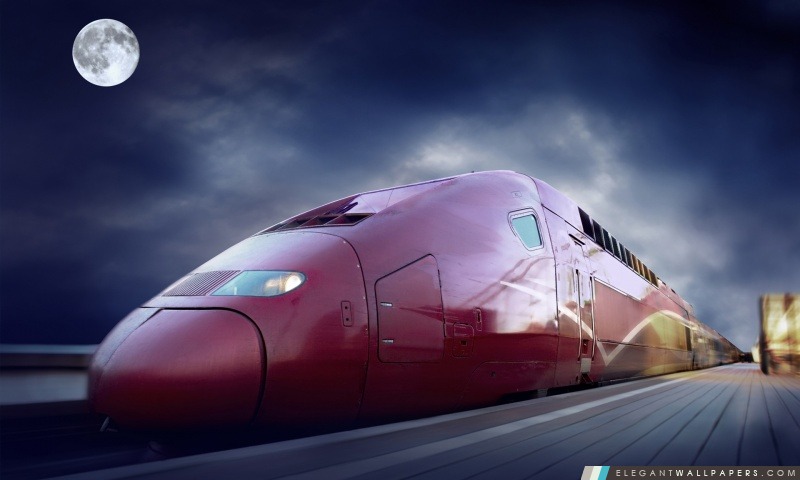 Red Train à grande vitesse, Arrière-plans HD à télécharger