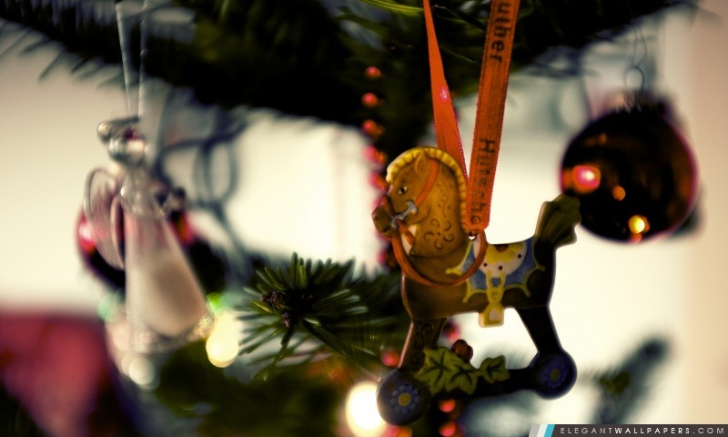 Cheval de Noël arbre Décoration, Arrière-plans HD à télécharger