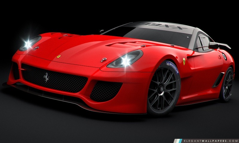 Ferrari 599XX rouge, Arrière-plans HD à télécharger