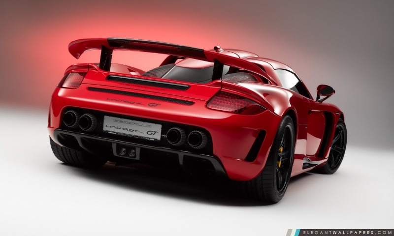 Rouge Porsche Carrera GT, Arrière-plans HD à télécharger