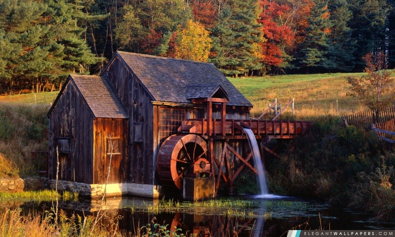 Moulin à farine, Guilford, Vermont, Arrière-plans HD à télécharger