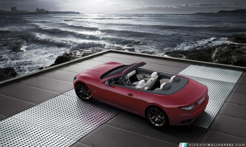 Maserati GranCabrio Rouge, Arrière-plans HD à télécharger