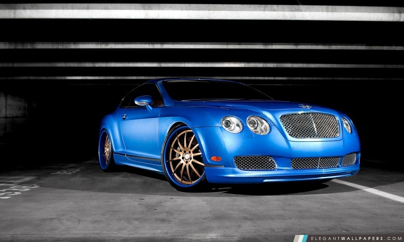 Bentley Continental GT bleu, Arrière-plans HD à télécharger