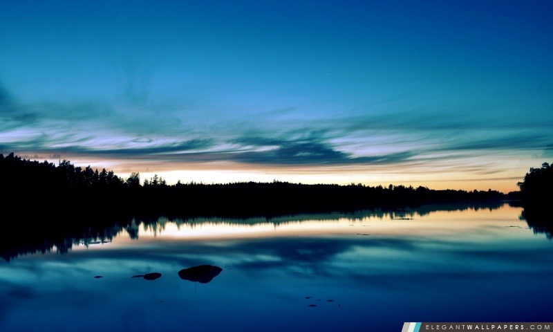 Crépuscule sur le lac, Arrière-plans HD à télécharger