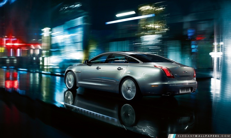 Jaguar XJ gris, Arrière-plans HD à télécharger