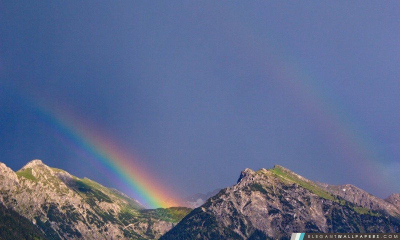 Montagne Double Rainbow, Arrière-plans HD à télécharger