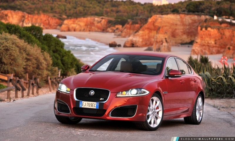 Jaguar XFR-Rouge, Arrière-plans HD à télécharger