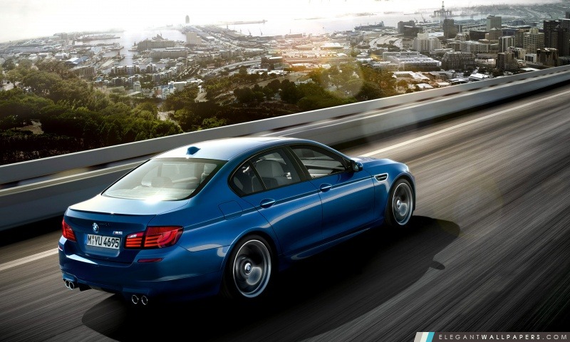 BMW M5 bleu tour, Arrière-plans HD à télécharger