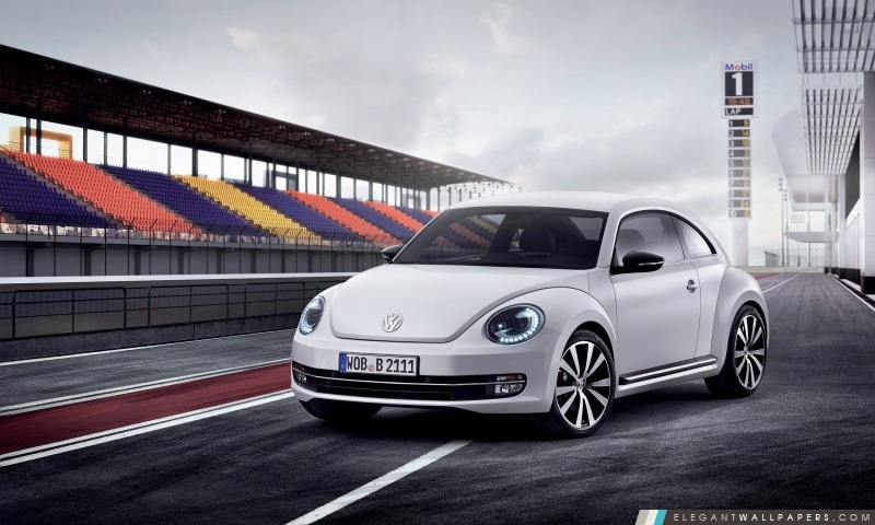 Volkswagen Beetle Blanc, Arrière-plans HD à télécharger