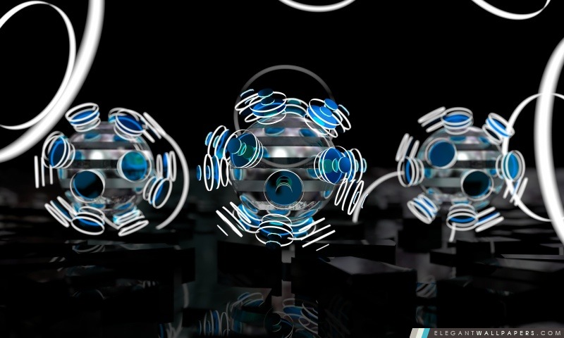 Sphères porté – Bleu, Arrière-plans HD à télécharger