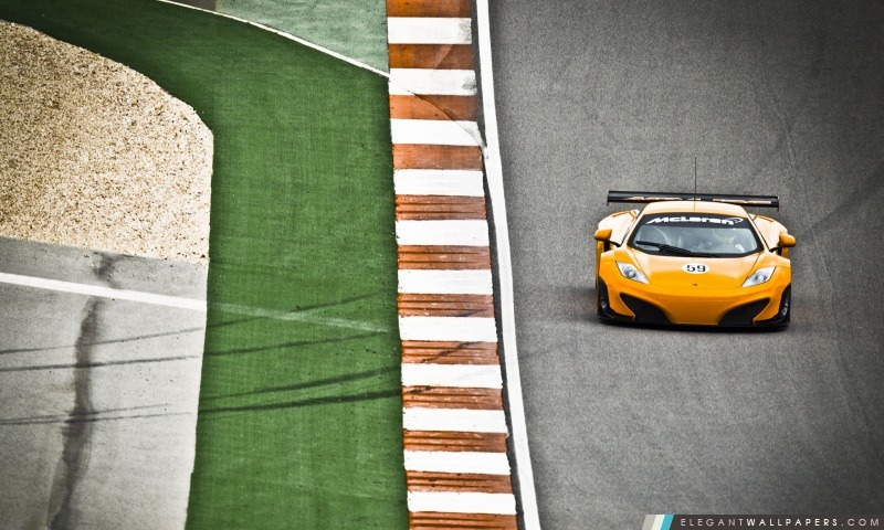 McLaren MP4 12C jaune, Arrière-plans HD à télécharger
