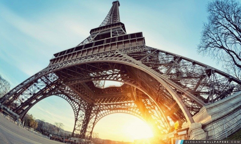 Tour Eiffel Paris Sun, Arrière-plans HD à télécharger