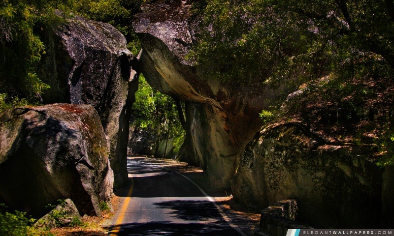 Spectaculaire tunnel de roche, Arrière-plans HD à télécharger