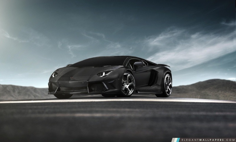 Noir Lamborghini Aventador Supercar, Arrière-plans HD à télécharger