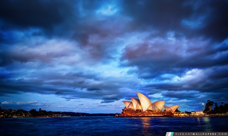 Sydney rougeoie au coucher du soleil, Arrière-plans HD à télécharger