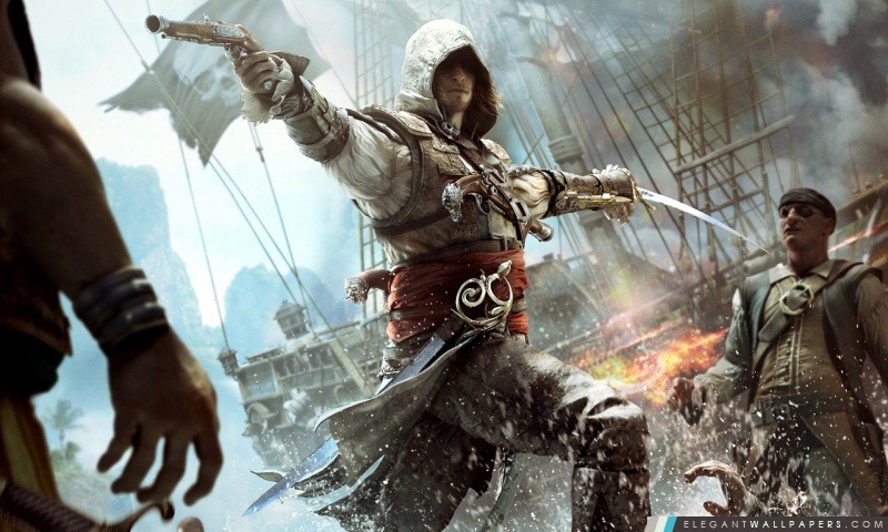 Assassins Creed IV Black Flag Edward Kenway, Arrière-plans HD à télécharger
