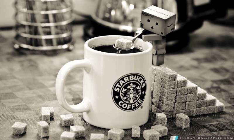 Danbo Starbucks Coffee, Arrière-plans HD à télécharger