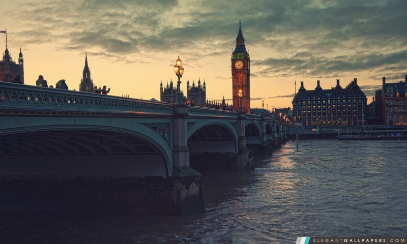 Londres au crépuscule, Arrière-plans HD à télécharger