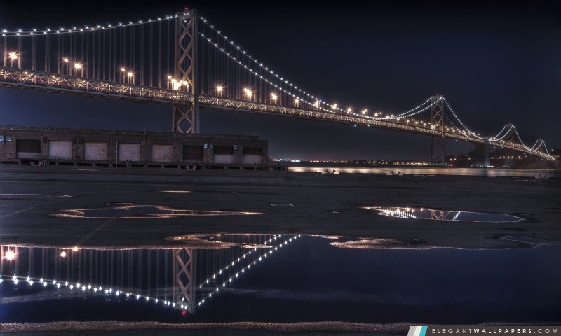 Bay Bridge At Night, Arrière-plans HD à télécharger