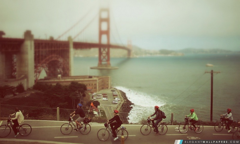Faire du vélo à San Francisco, Arrière-plans HD à télécharger
