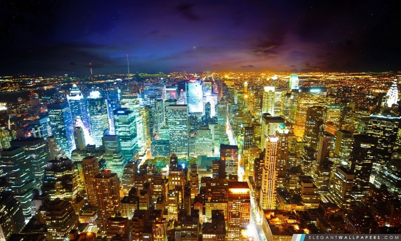 New York City la nuit, Arrière-plans HD à télécharger