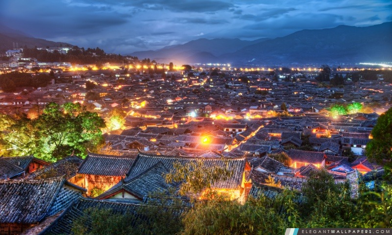 Le village de Lijiang, Arrière-plans HD à télécharger