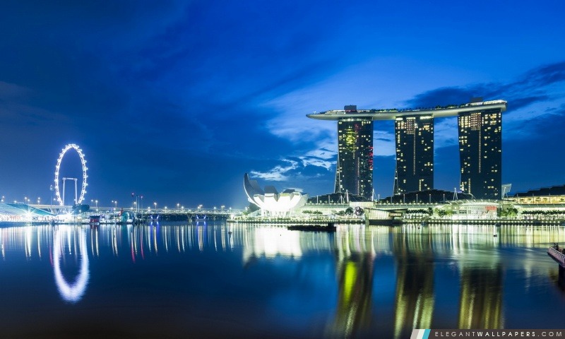 Singapour Skyline, Arrière-plans HD à télécharger