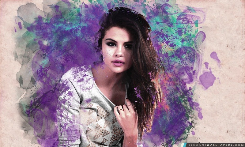 Selena Gomez Colorful, Arrière-plans HD à télécharger
