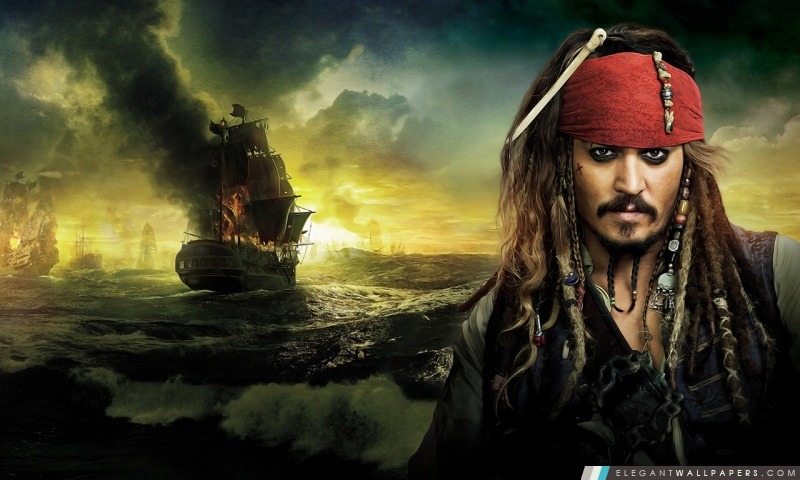Johnny Depp, Pirates Of The Caribbean On Stranger Tides 2011, Arrière-plans HD à télécharger