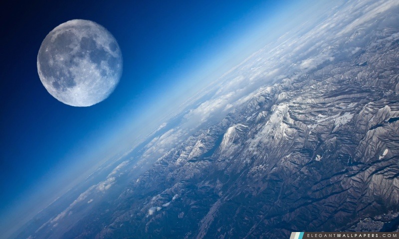 Terre et la Lune, Arrière-plans HD à télécharger