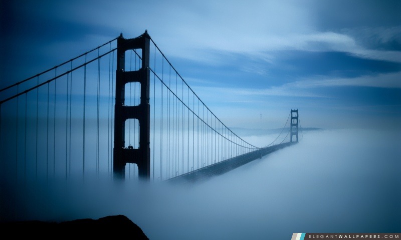 Golden Gate Bridge brouillard, Arrière-plans HD à télécharger