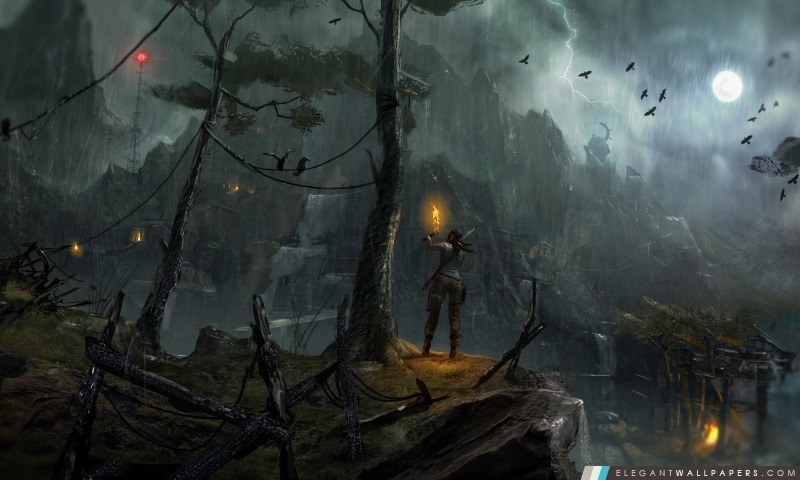 Tomb Raider 2013 Nuit Concept Art, Arrière-plans HD à télécharger