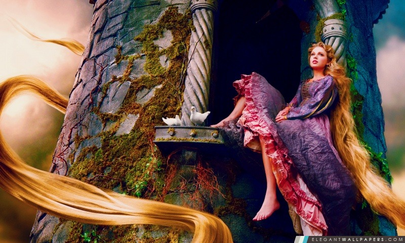 Taylor Swift As Rapunzel, Arrière-plans HD à télécharger