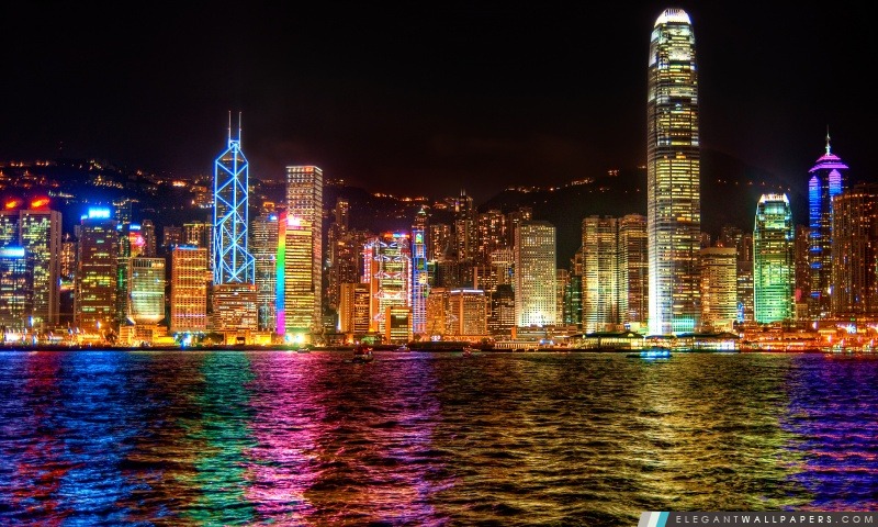 A Symphony of Lights Hong Kong, Arrière-plans HD à télécharger