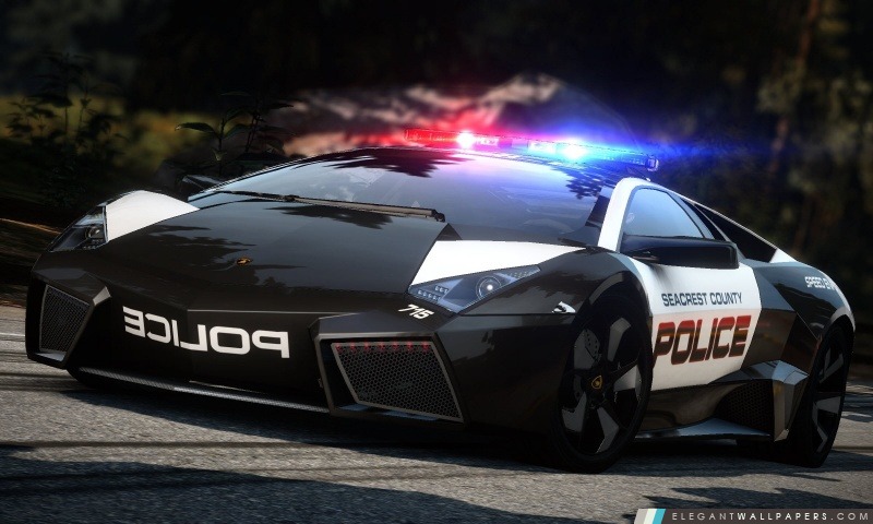 Need For Speed ​​Hot Pursuit Lamborghini voiture de police, Arrière-plans HD à télécharger