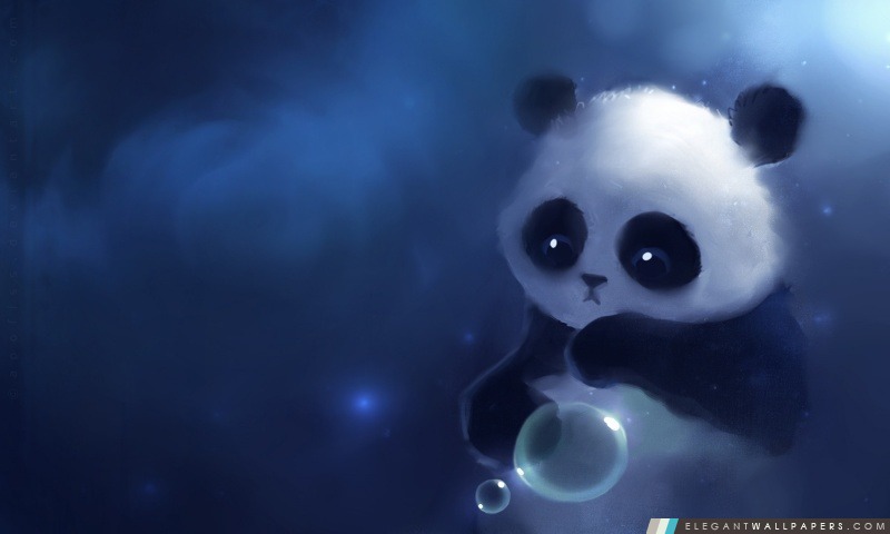 Panda triste peinture, Arrière-plans HD à télécharger