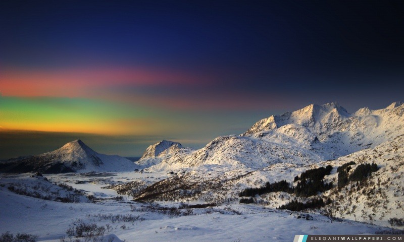 Matin d'hiver dans les montagnes, Arrière-plans HD à télécharger