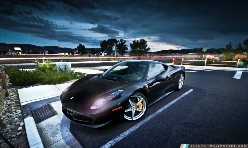 Ferrari noire, Arrière-plans HD à télécharger