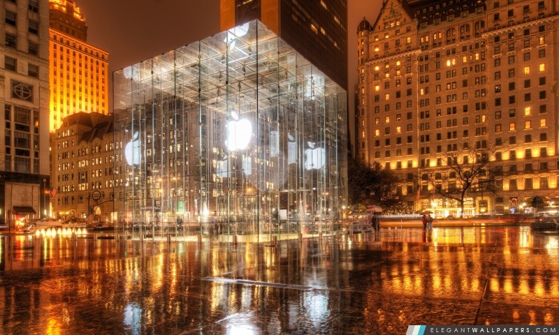 Apple Store, New York, Arrière-plans HD à télécharger