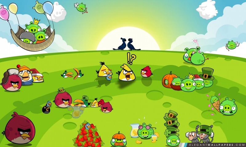 Angry Birds Parti, Arrière-plans HD à télécharger